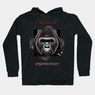 Gorilla Ape Wild Nature Animal Illustration Art Drawing Hoodie